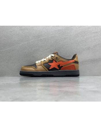 GT A Bathing Ape Bape SK8 Sta Brown Orange