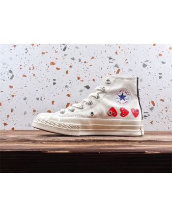 Converse Chuck Taylor All-Star 70 Hi Comme des Garcons Play Multi-Heart White 162972C