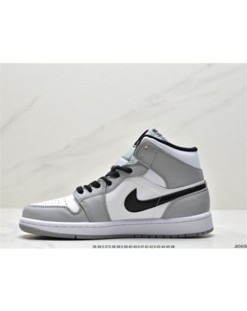 Air Jordan 1 Mid black and white purple