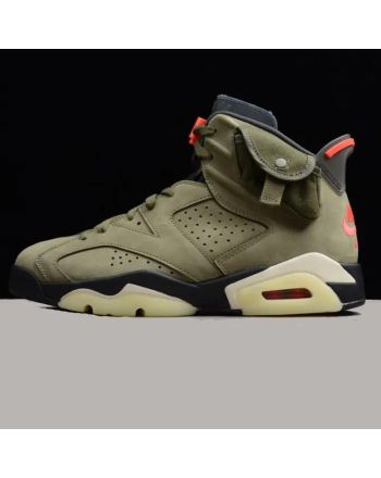 Travis Scott Air Jordan 6 Medium Olive Cactus Jack CN1084-200