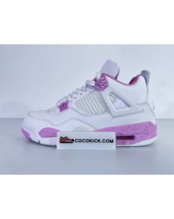 Air jordan 4 Retro sneakers white and purple